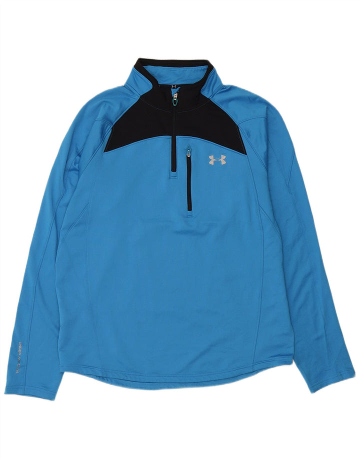 Under Armour Muški Cold Gear Pulover Gornji dio trenirke Large Blue Colourblock