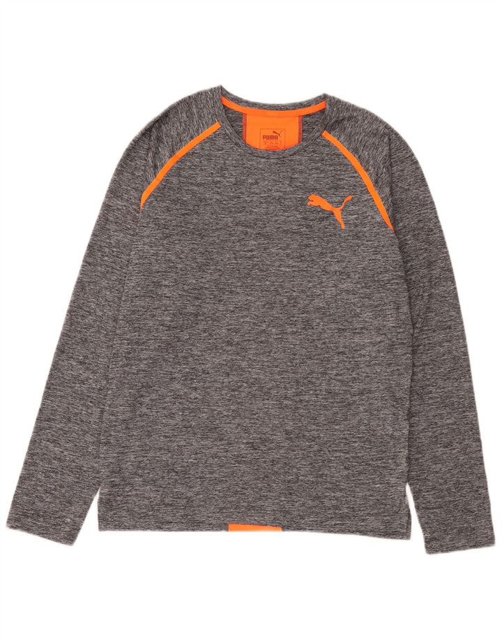 Puma muška majica dugih rukava male sive boje