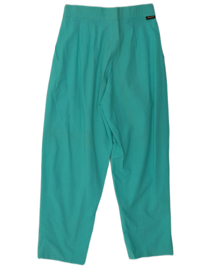 VINTAGE ženske chino hlače visokog struka W28 L27 tirkizni pamuk