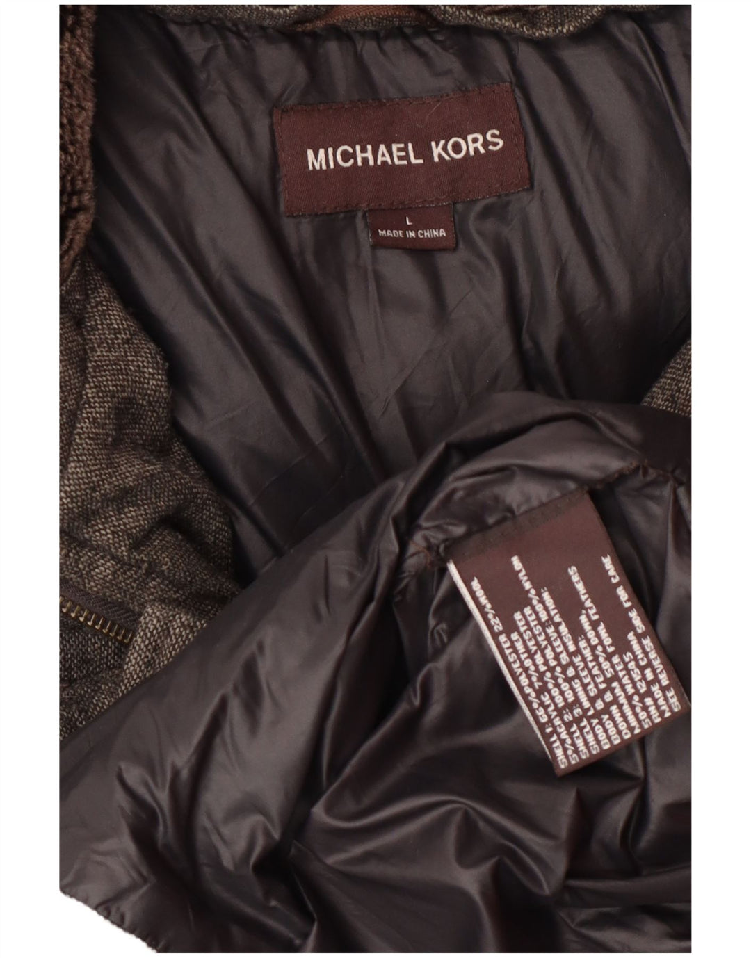 Michael Kors muška podstavljena jakna UK 40 veliki sivi poliester