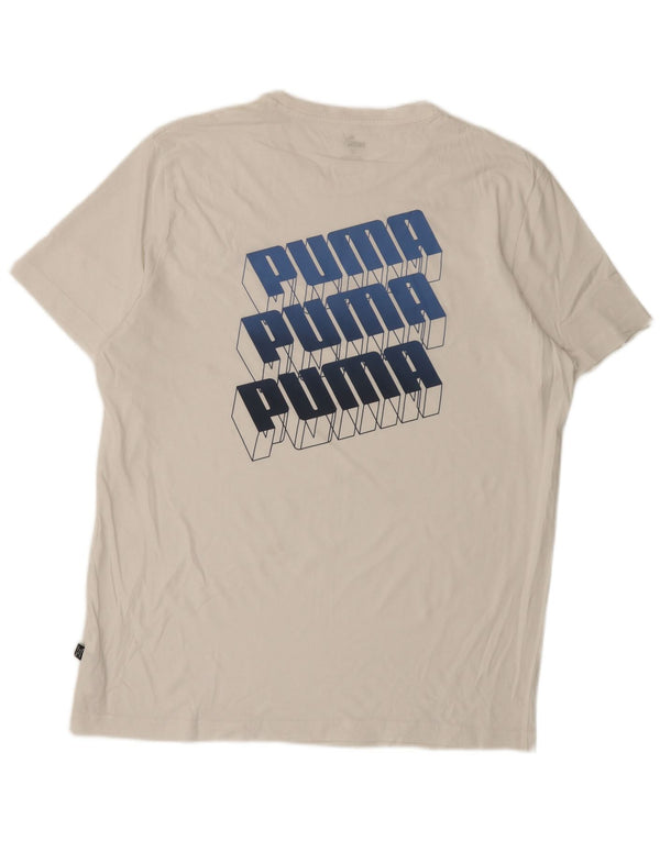 Puma muška majica kratkih rukava s grafičkim motivima 2XL bijeli pamuk