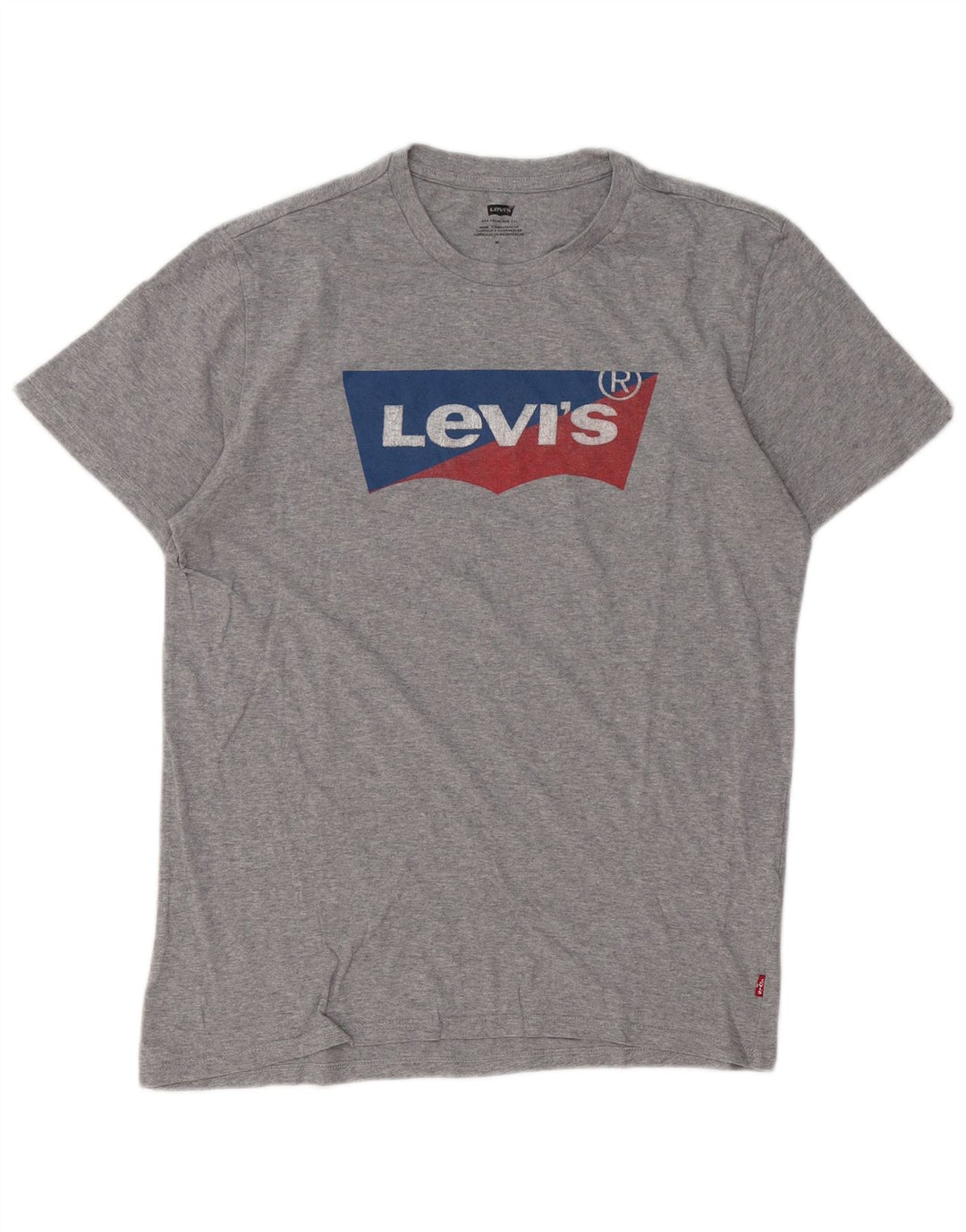 Levi's muška majica kratkih rukava s grafičkim motivima, srednje sivi pamuk