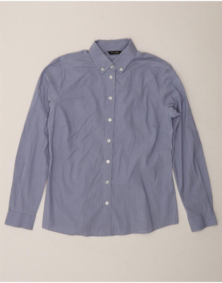 MASSIMO DUTTI Womens Shirt EU 42 Large Blue Pinstripe Vintage Massimo Dutti and Second-Hand Massimo Dutti from Messina Hembry 
