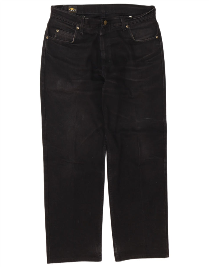 Lee Mens Broken In Straight Jeans W36 L32 Crni pamuk