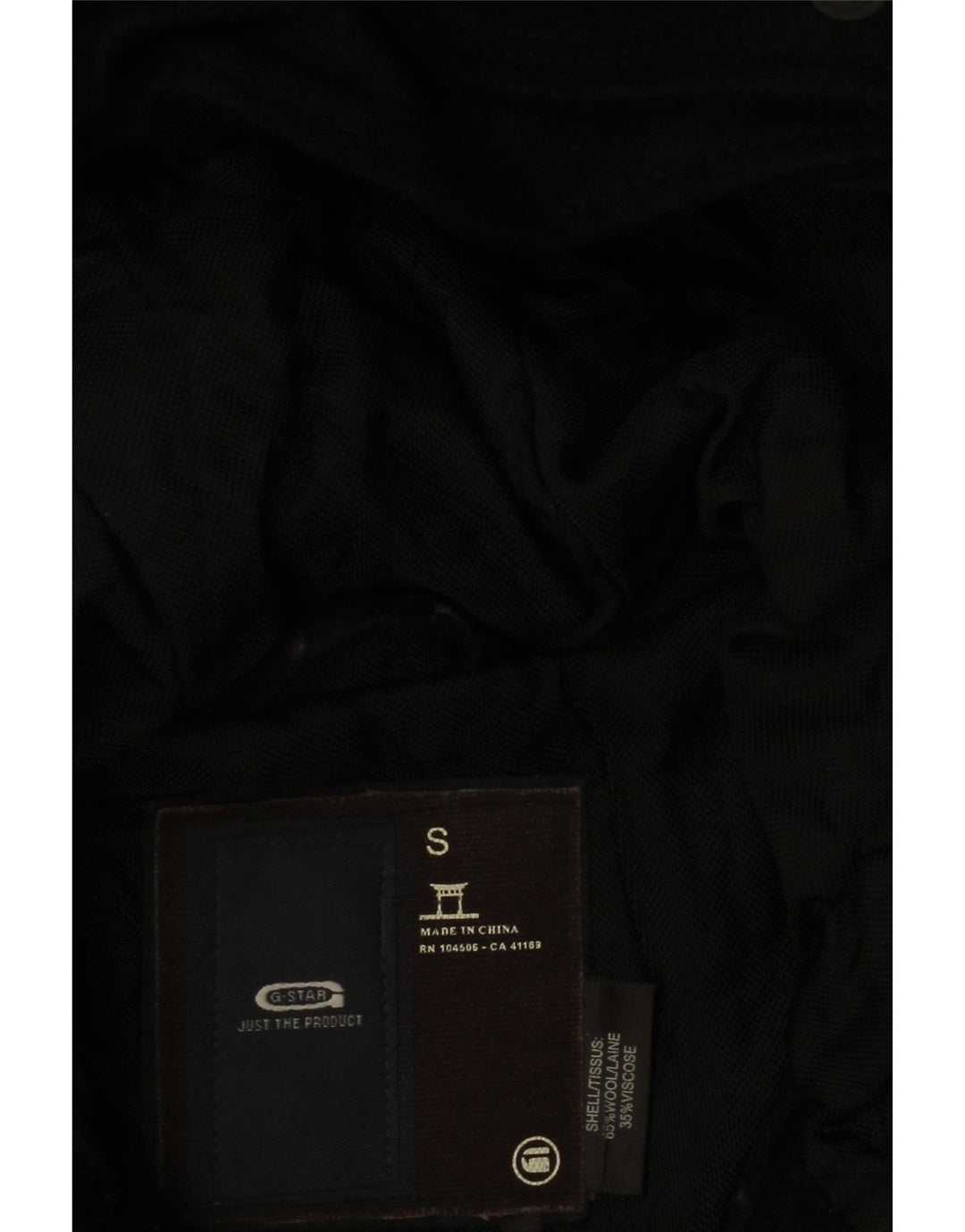 G-STAR ženska parka jakna s kapuljačom UK 10 Mala crna vunena