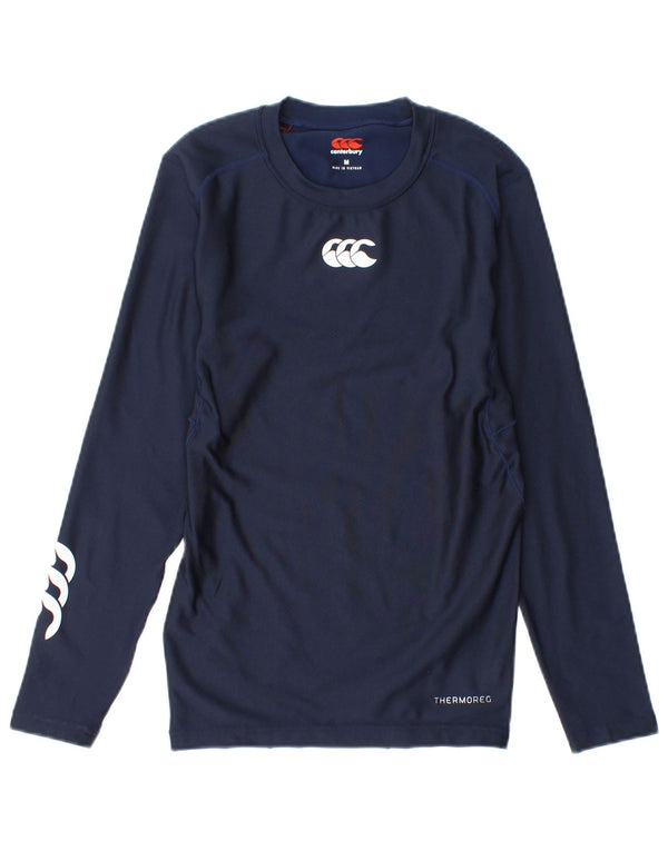 Canterbury Womens Graphic Top Long Sleeve UK 12 Medium Navy Blue Polyester