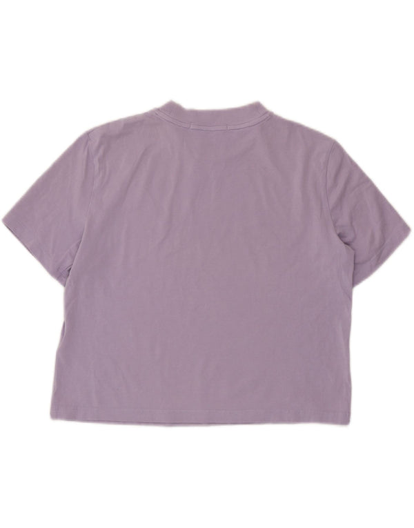 CALVIN KLEIN JEANS Ženska skraćena majica kratkih rukava UK 10 Small Purple Cotton