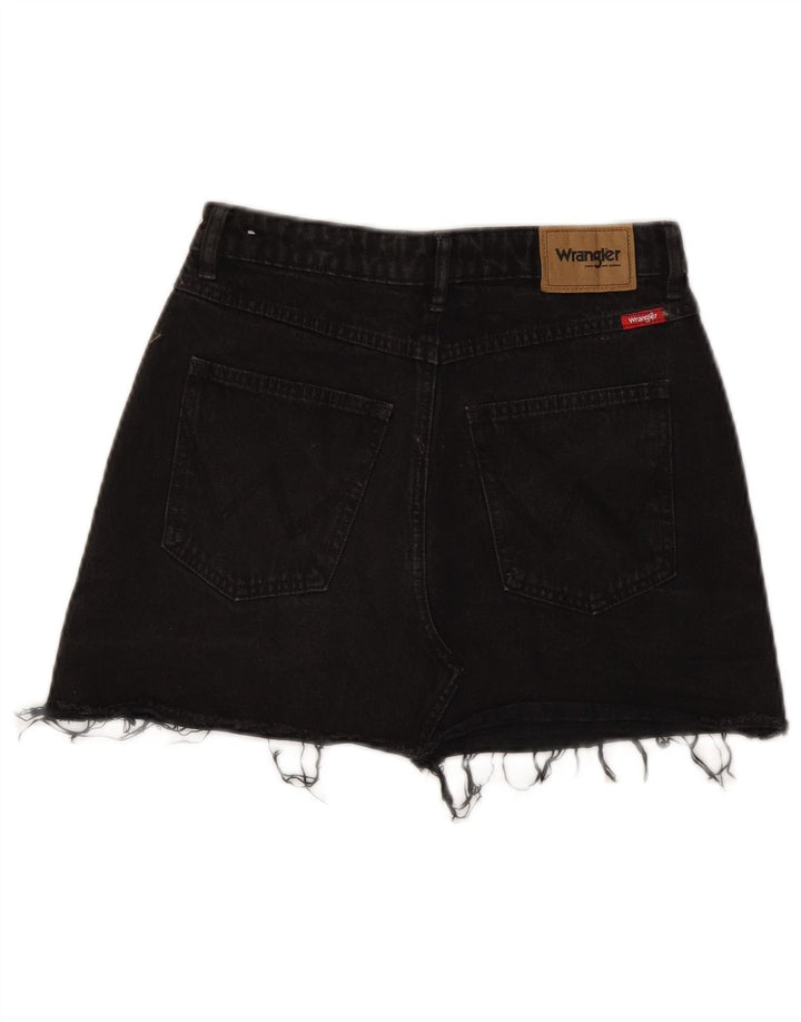 Wrangler ženska mini traper suknja US 9 srednje veličine W27 crni pamuk