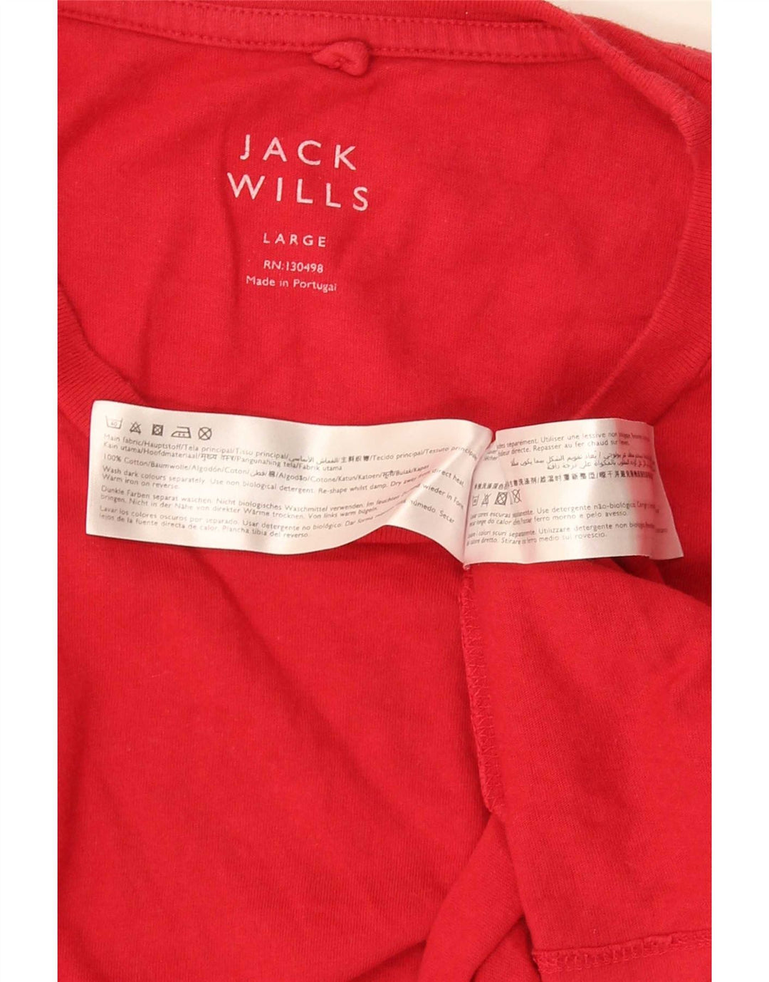 Jack Wills Muška majica kratkih rukava Veliki crveni pamuk