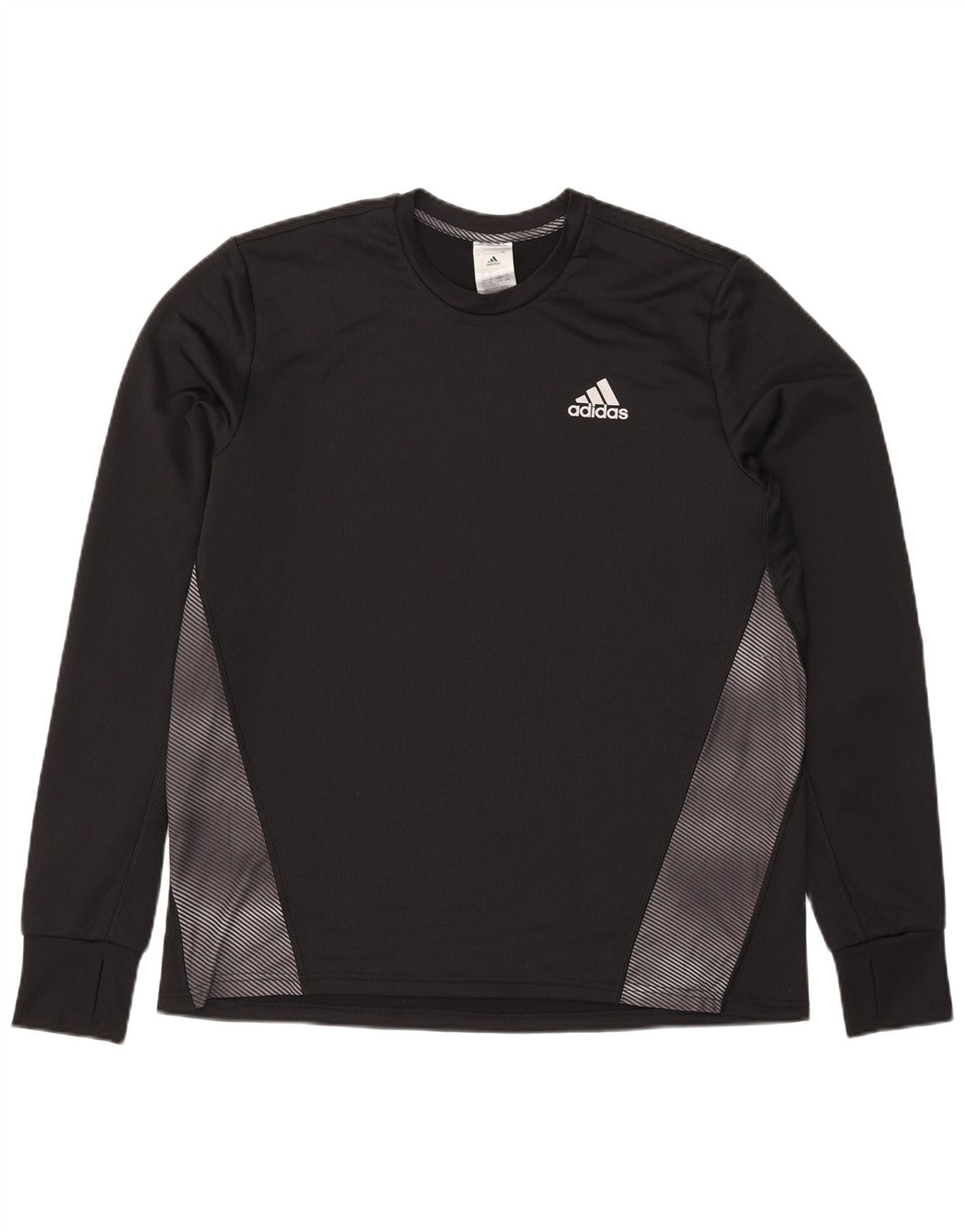 Adidas muška majica dugih rukava Aeroready, veliki crni poliester u boji