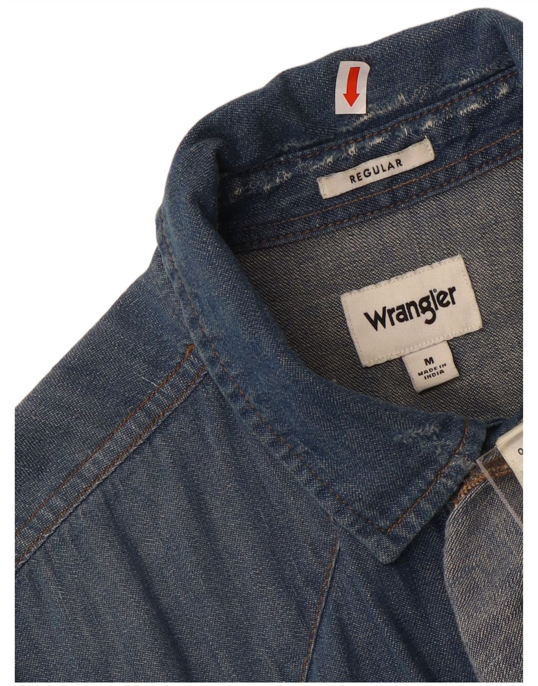 Wrangler muška traper košulja Srednje plavi pamuk