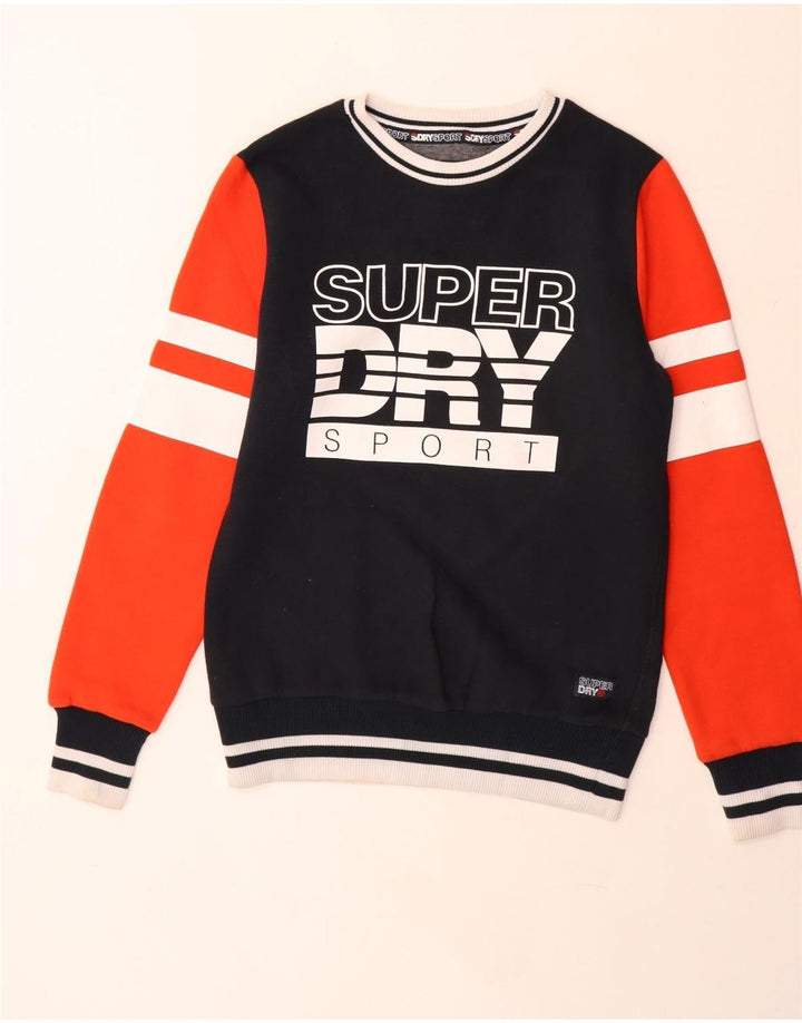 Superdry muški džemper s grafičkim motivima srednje crne boje, pamuk
