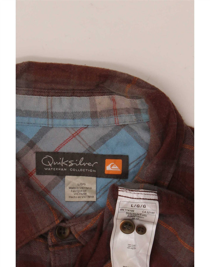 Quiksilver muška flanelska košulja, pamuk, veliki smeđi karirani