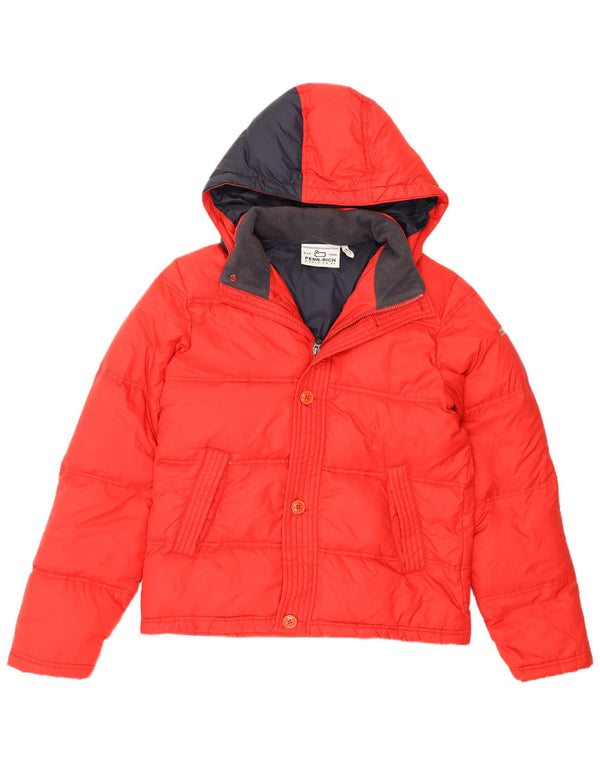 Woolrich Mens Penn-Rich Podstavljena jakna s kapuljačom UK 38 Srednje crveni najlon