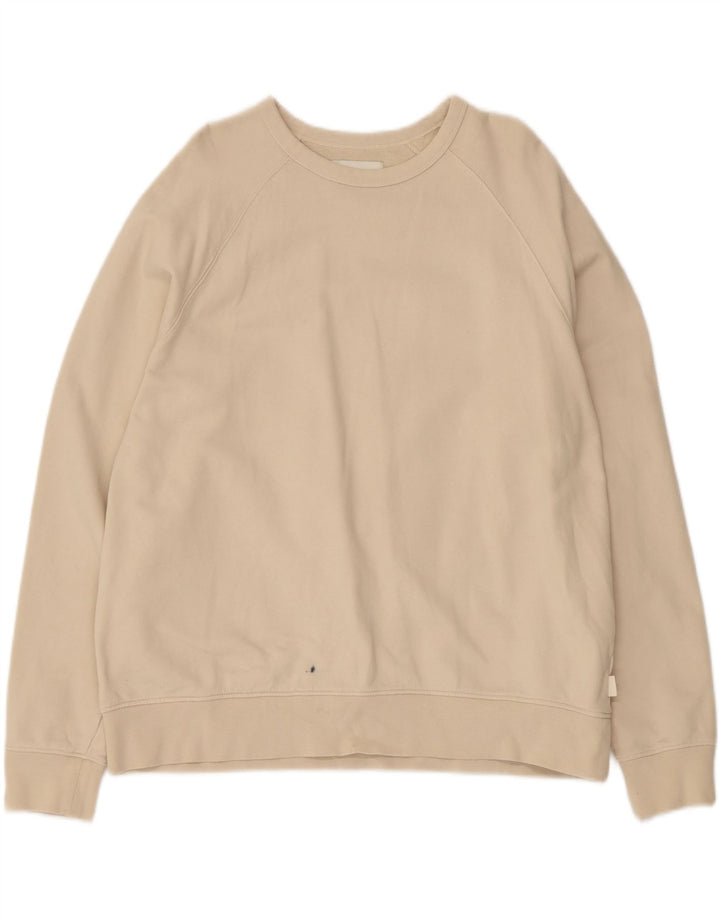 Marks & Spencer Ženska majica s kratkim rukavima UK 16 Large Beige Cotton