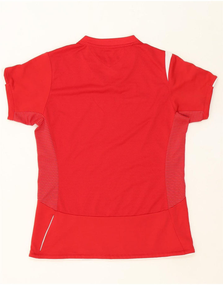 LOTTO Womens T-Shirt Top UK 12 Medium Red Polyester Vintage Lotto and Second-Hand Lotto from Messina Hembry 