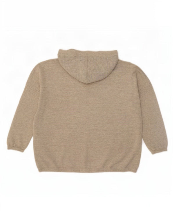 Massimo Dutti Ženski džemper s kapuljačom 3/4 rukava UK 18 XL Bež