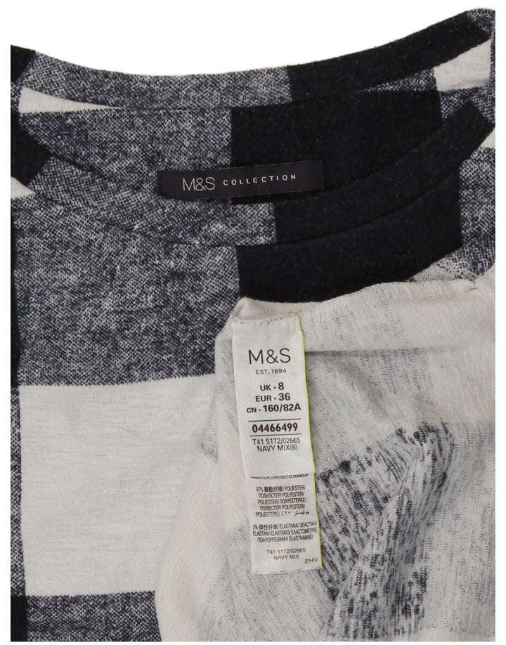 Marks & Spencer ženska majica dugih rukava UK 8, mali tamnoplavi poliester