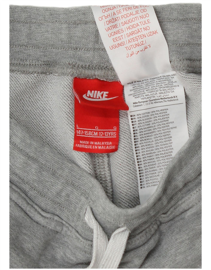 Nike Boys Graphic Sport Shorts 12-13 Years Large Grey Pamuk