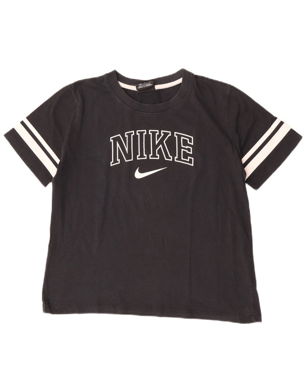 Nike ženska majica kratkih rukava s grafičkim motivima UK 14 srednje crna, pamuk