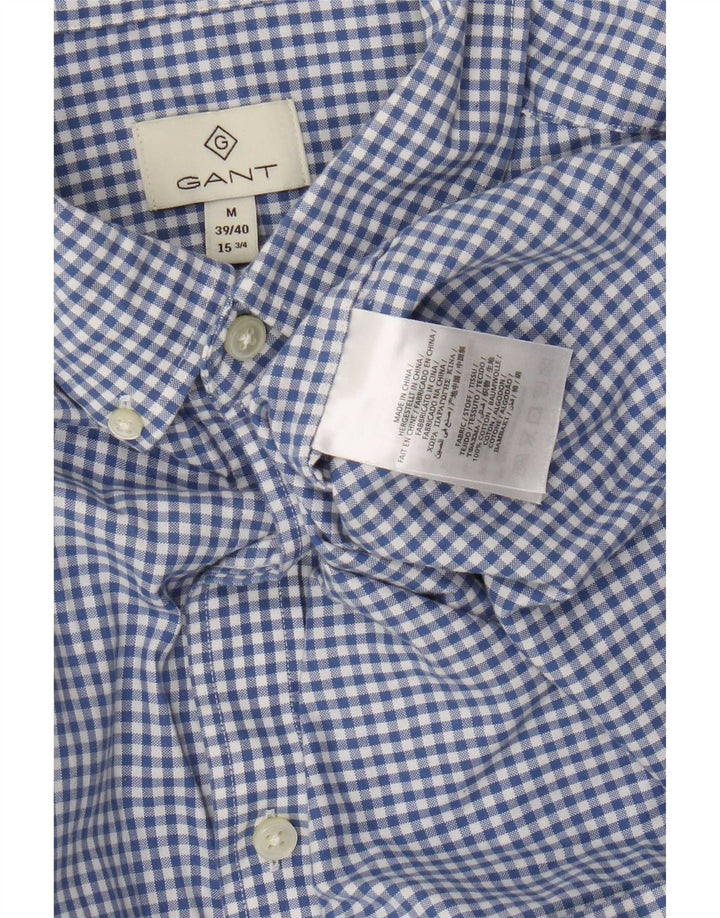 Gant muška košulja veličina 39/40 15 3/4 srednje plava gingham pamuk