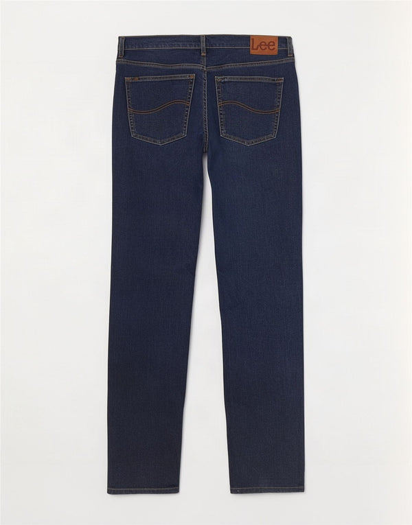 Lee Mens Brooklyn Straight Jeans W44 L34 Mornarsko plavi pamuk