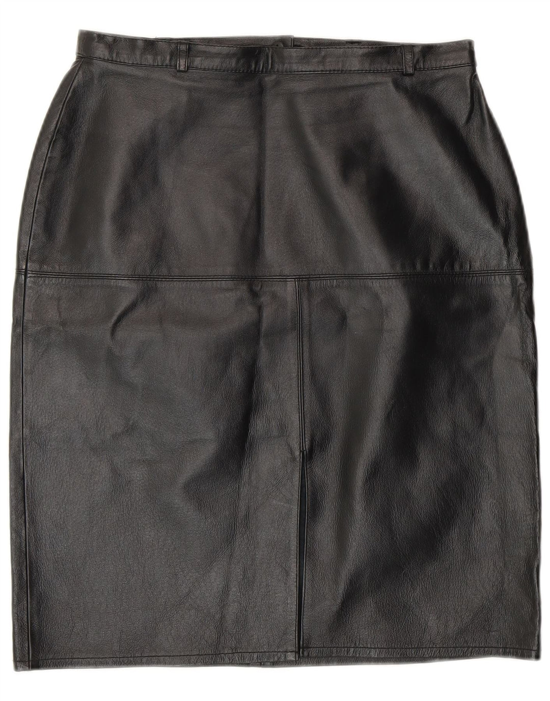 Vintage ženska kožna pencil suknja UK 12 srednje veličine W28 crna koža