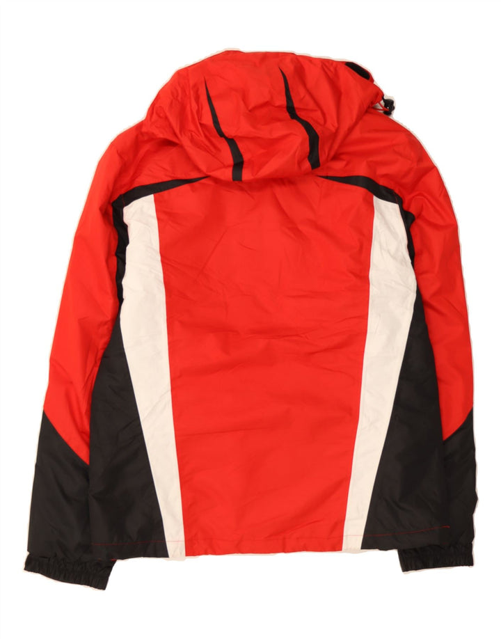 CRIVIT Mens Hooded Windbreaker Jacket UK 40 Large Red Colourblock Vintage Crivit and Second-Hand Crivit from Messina Hembry 
