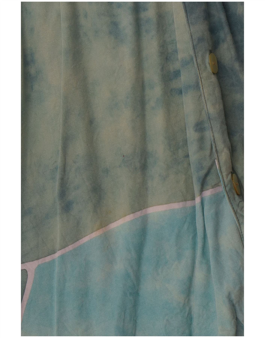 VINTAGE muška košulja s apstraktnim uzorkom XL od plave svile