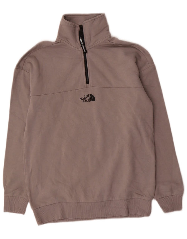 The North Face Ženska majica s izrezom s patentnim zatvaračem UK 10 Mali sivi pamuk