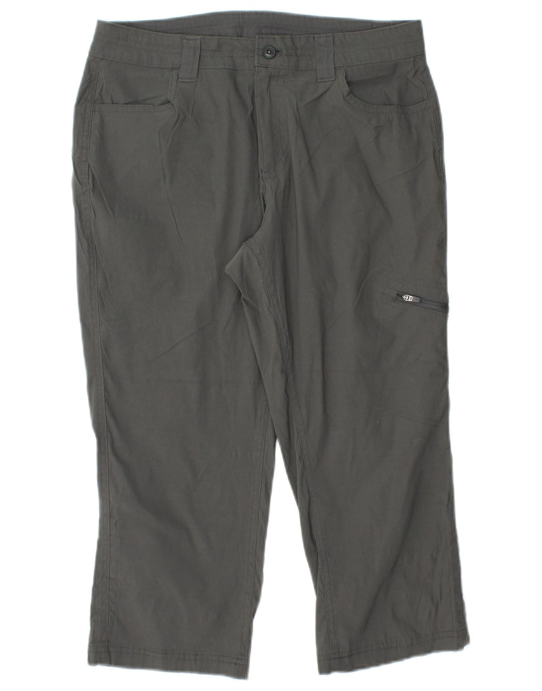 EDDIE BAUER Ženske ravne Capri hlače US 6 srednje W28 L20 sivi najlon