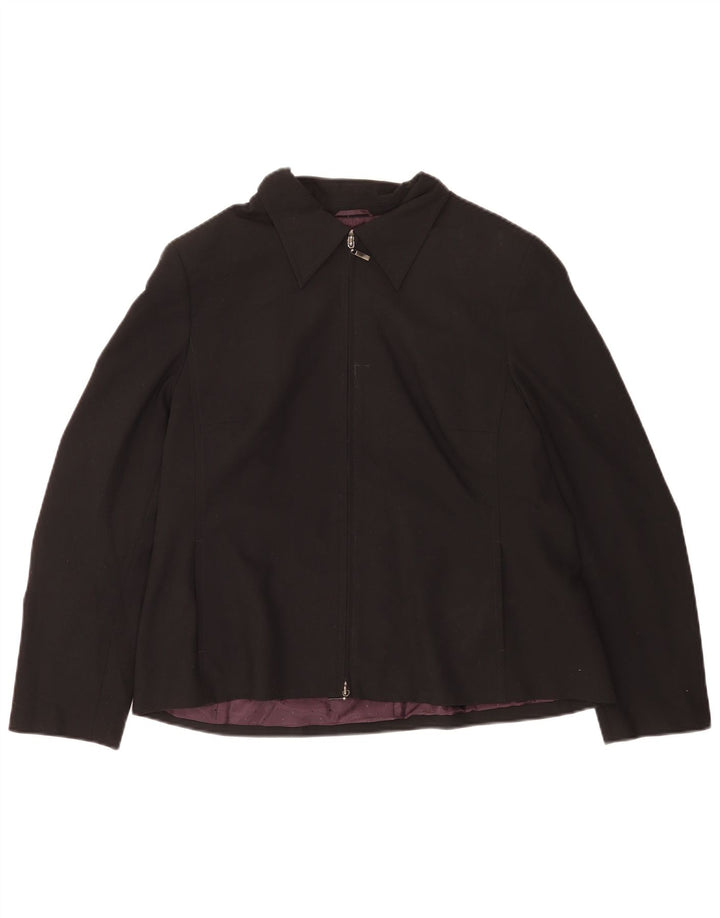 Marks & Spencer ženska jakna standardnog kroja UK 18 XL crni poliester