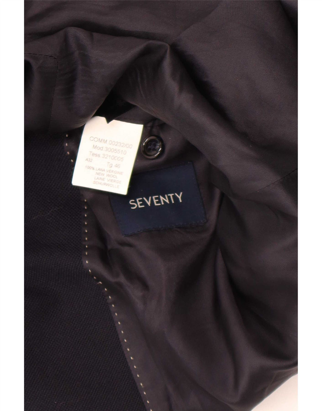 Seventy Mens sako s 3 gumba IT 46 Mali Tamnoplavi od neiskorištene vune