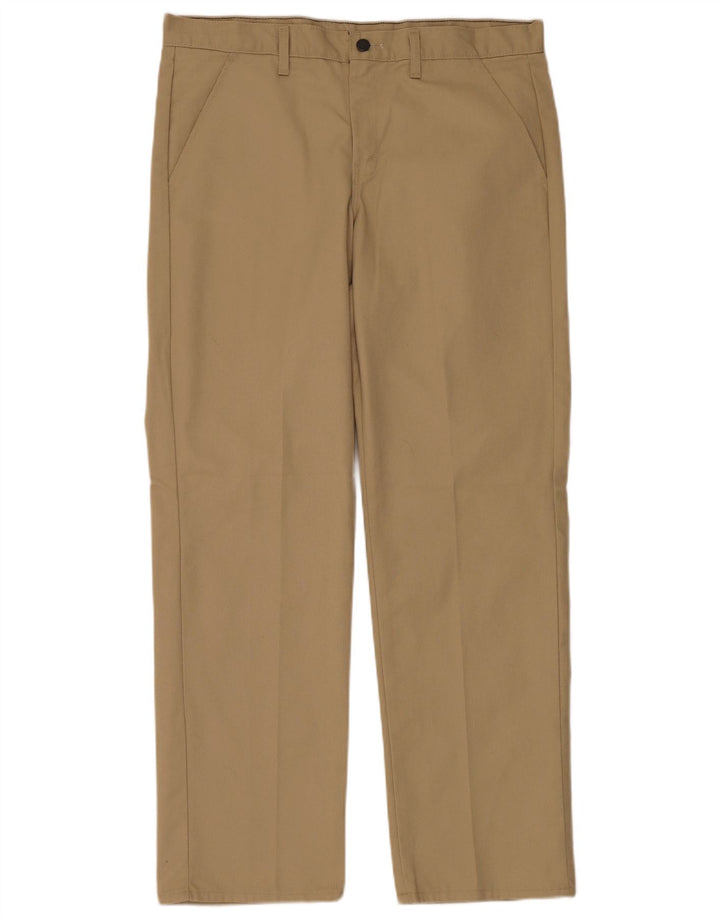 Dickies muške ravne chino hlače W34 L32 kaki poliester