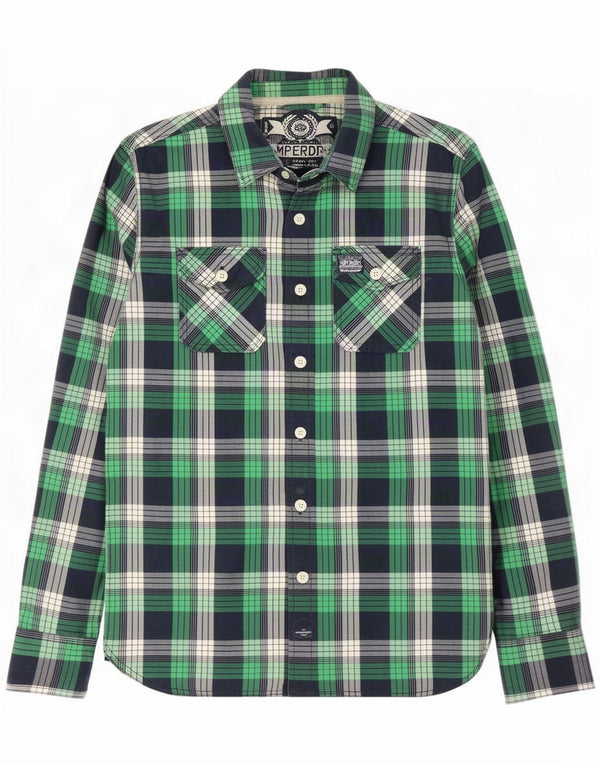 Superdry muška košulja, veliki zeleni karirani pamuk