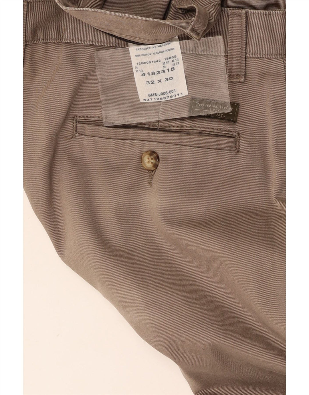LEE Mens Straight Chino Trousers W32 L27 Beige Vintage Lee and Second-Hand Lee from Messina Hembry 