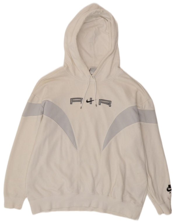 NIKE Ženska zračna prevelika majica s kapuljačom UK 14 srednje bijele boje