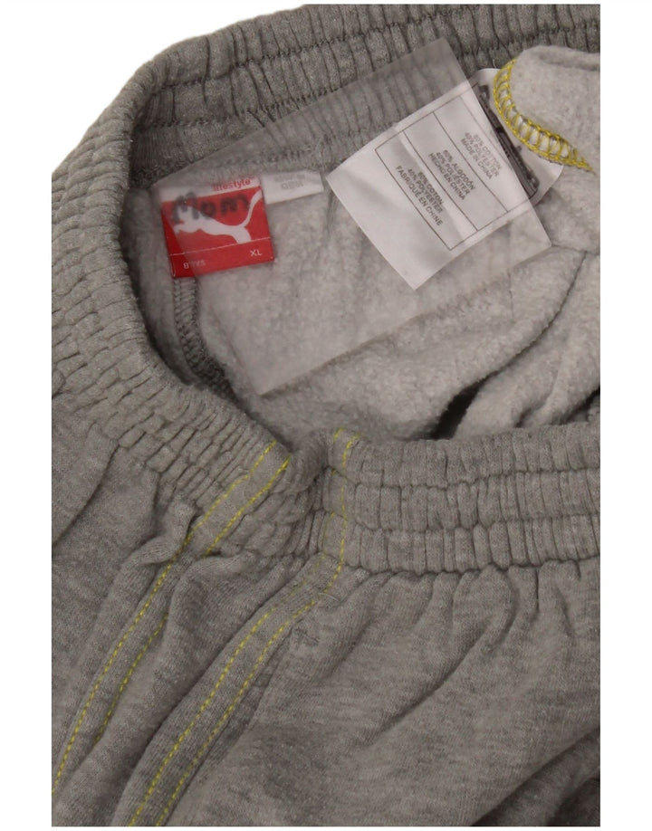 PUMA Trenirke za dječake, 13-14 godina, sivi pamuk