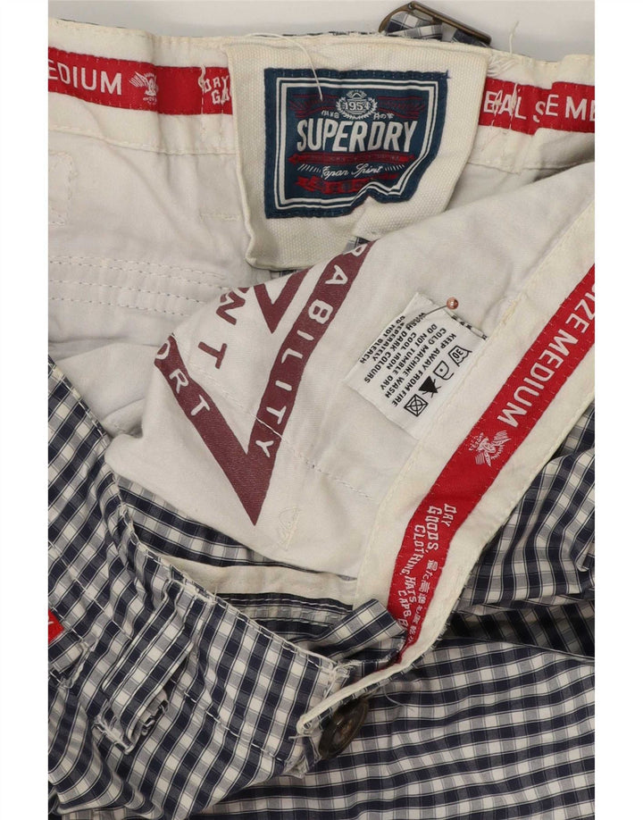 Superdry muške kargo kratke hlače srednje veličine W32 tamnoplavi pamuk od ginghama