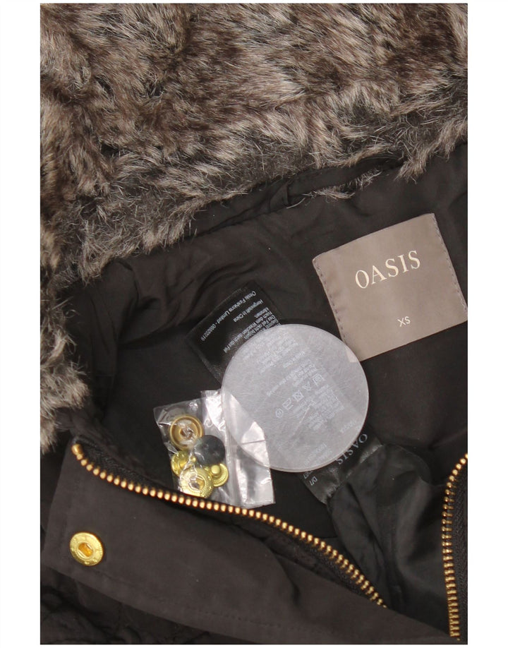 OASIS ženska prošivena jakna UK 6 XS crni poliester