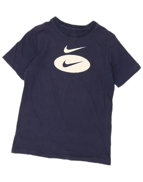 Nike Boys Graphic T-Shirt Top 10-11 Years Medium Navy Blue Pamuk