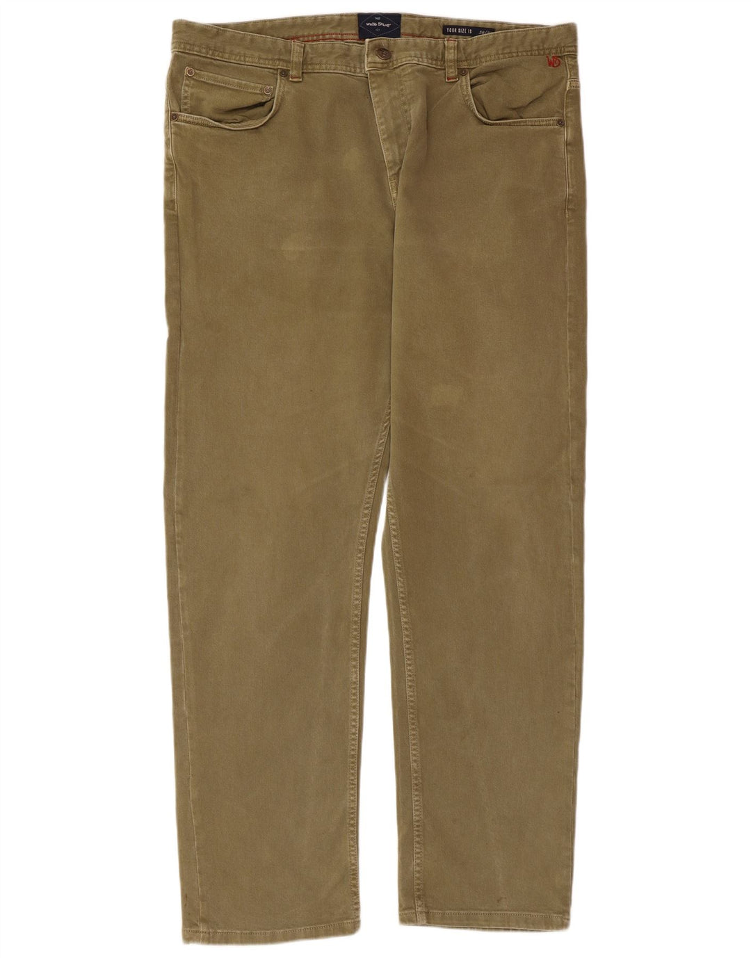 WHITE STUFF Muške ravne traperice W38 L32 kaki pamuk