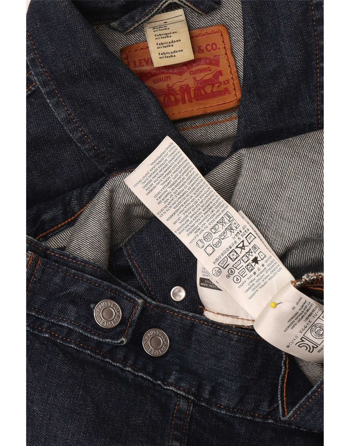 Levi's ženska jakna od kratkog trapera UK 12 srednje tamnoplavi pamuk