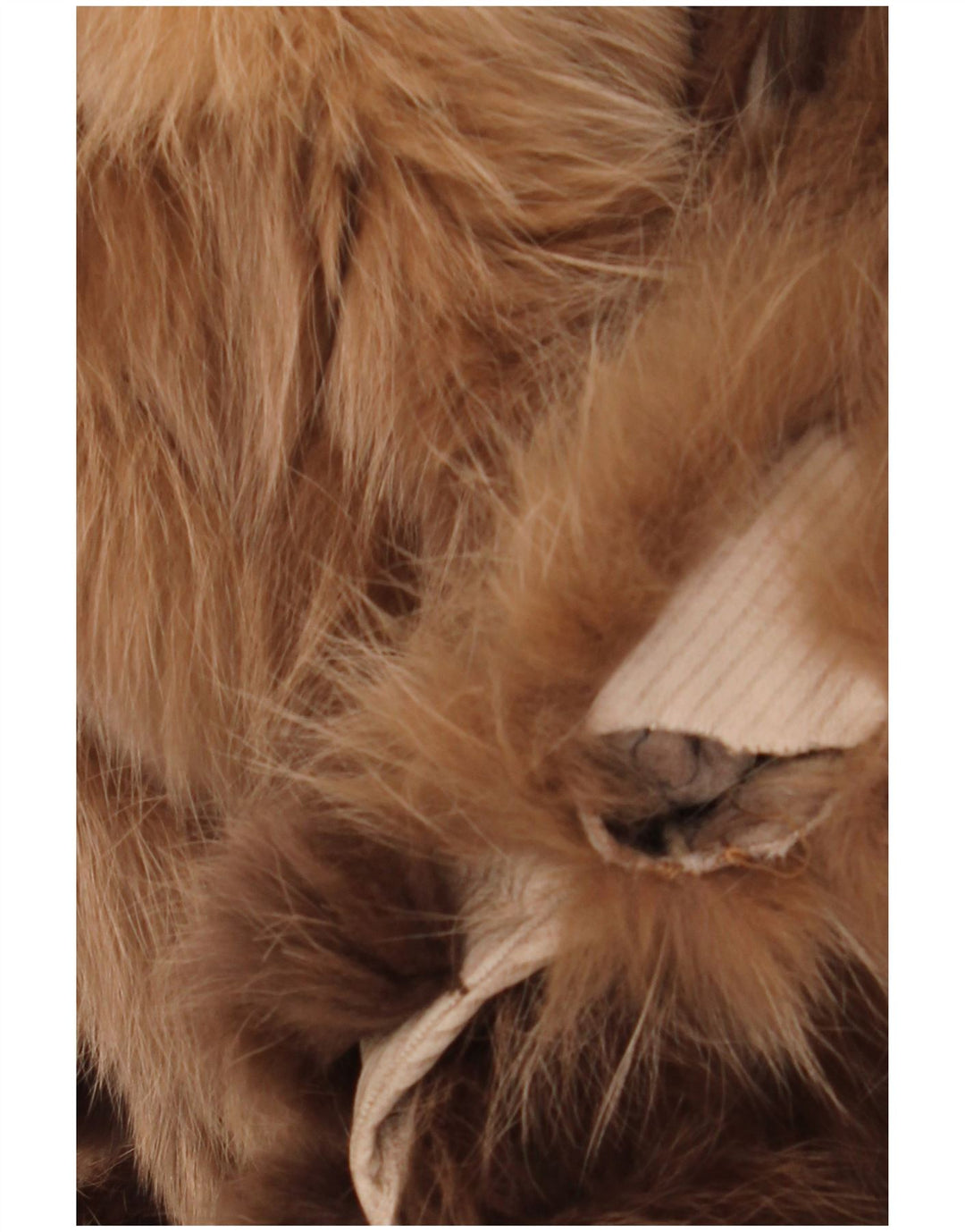 VINTAGE ženski gornji kaput od umjetnog krzna UK 18 XL smeđi cvjetni