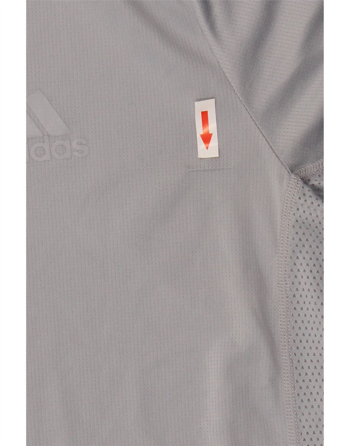 ADIDAS muška majica kratkih rukava Srednje sivi poliester