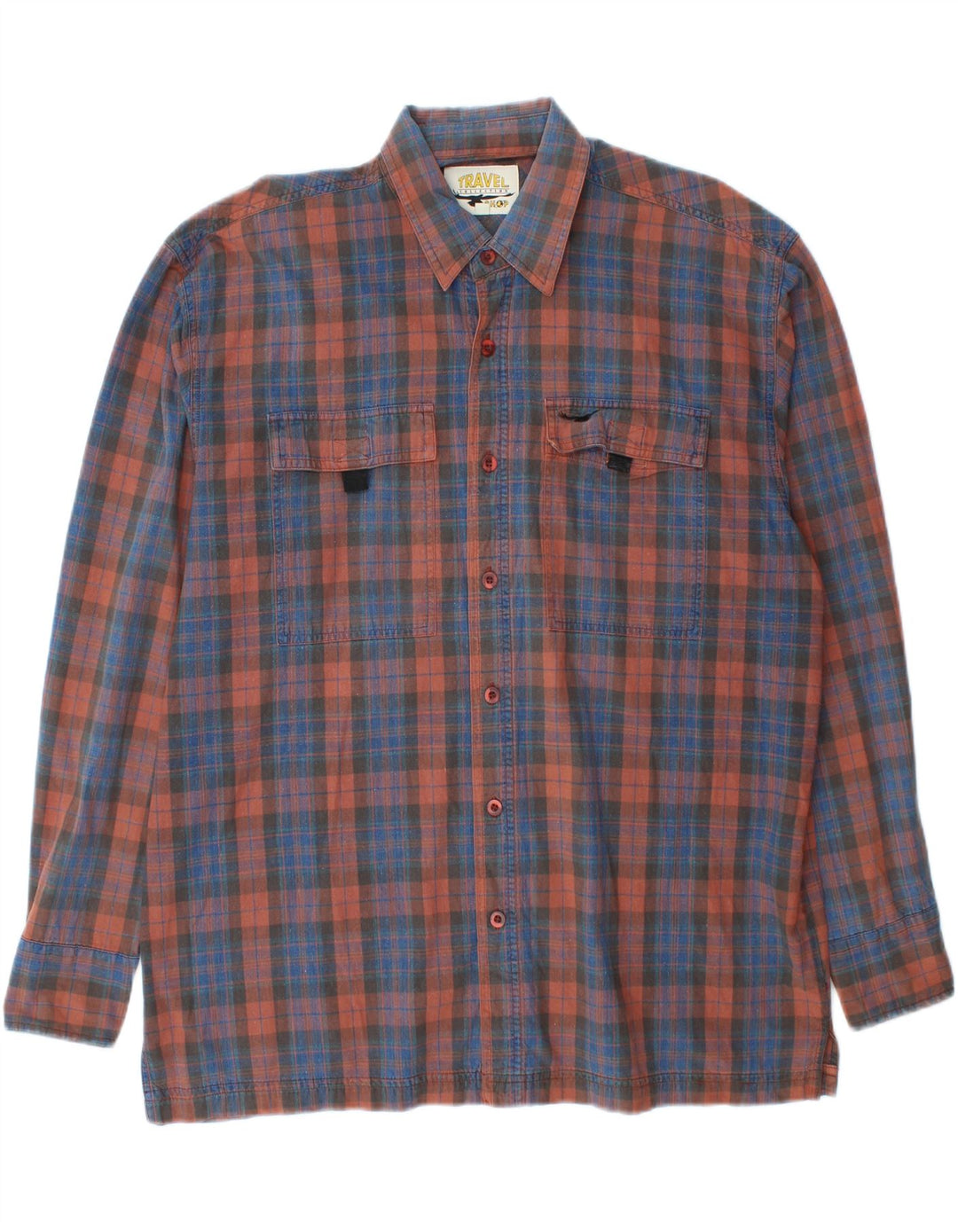 VINTAGE Mens Shirt XL Multicoloured Check Cotton Vintage Vintage and Second-Hand Vintage from Messina Hembry 