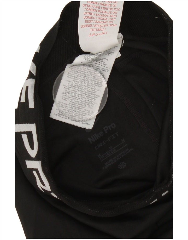 Nike Boys Dri Fit Graphic Leggings 10-11 Years Medium Black Colourblock