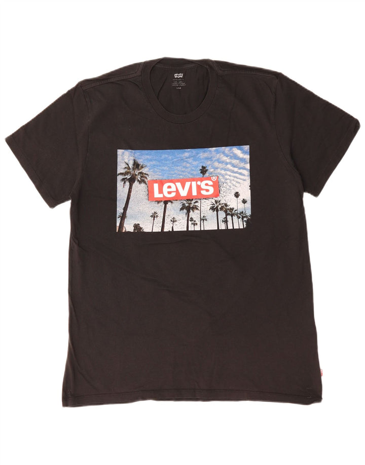 Levi's muška velika crna pamučna majica s grafičkim motivima