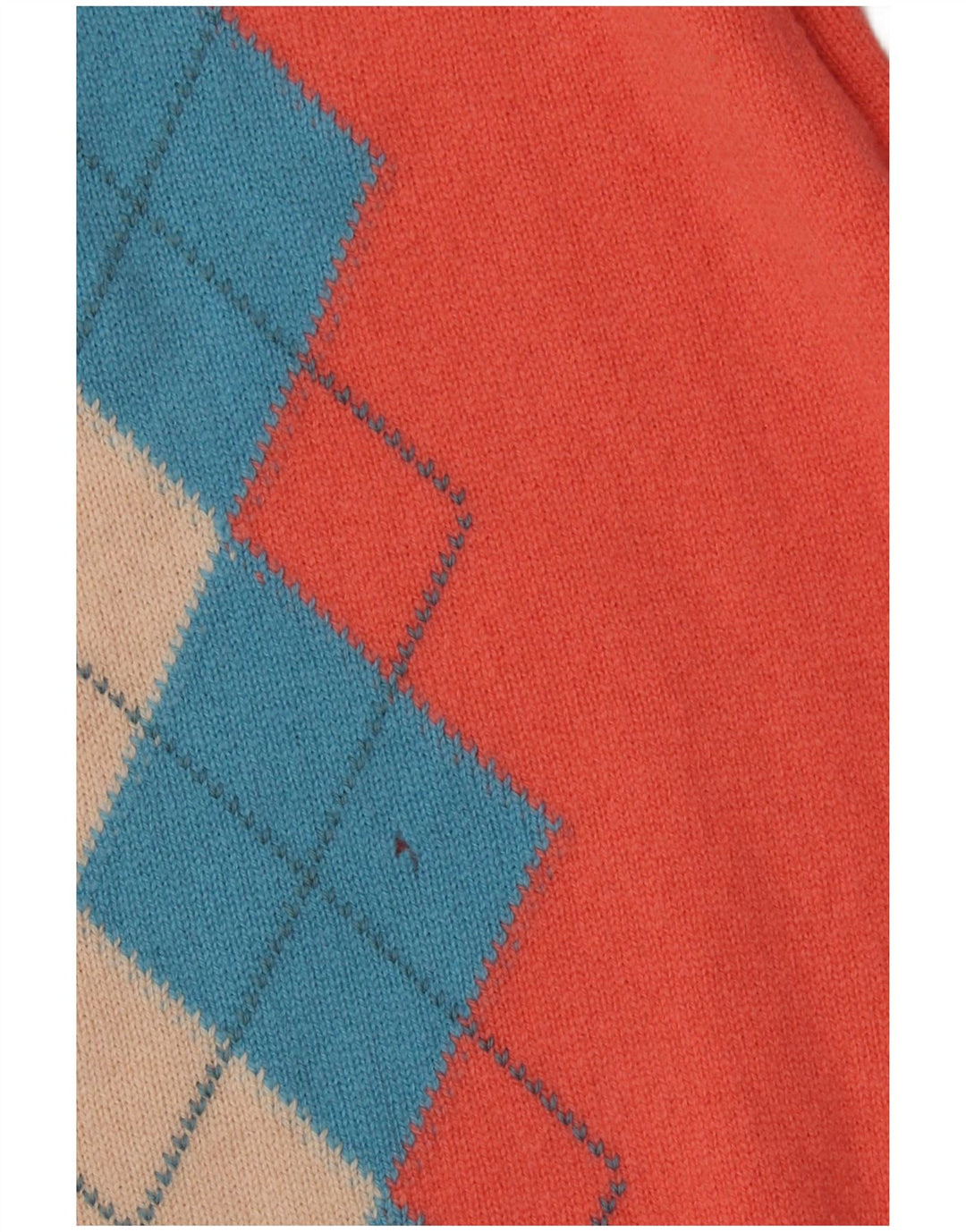 LYLE & SCOTT Muški pulover s V-izrezom XL Narančasta Argyle/Diamond