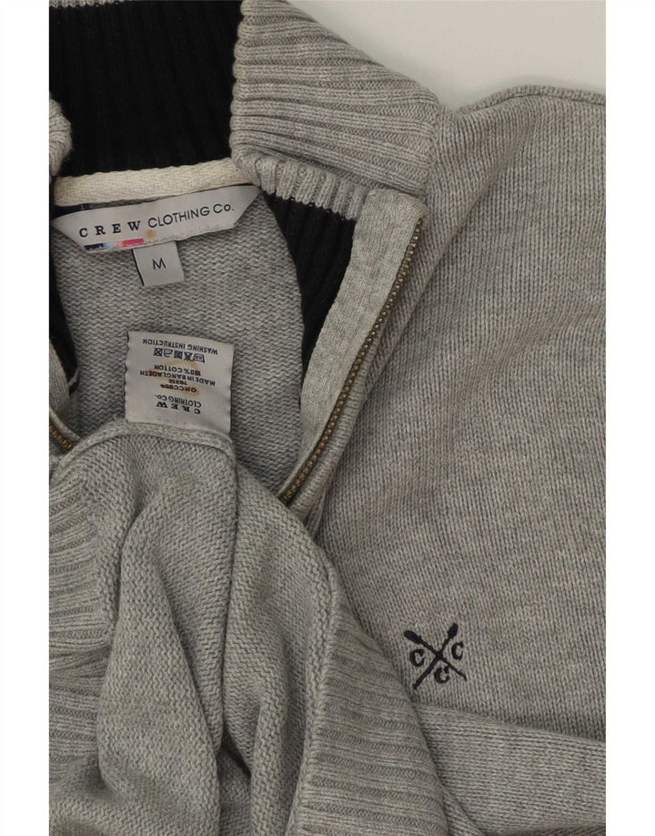 Crew Clothing Muški džemper s izrezom i srednje sivim pamukom